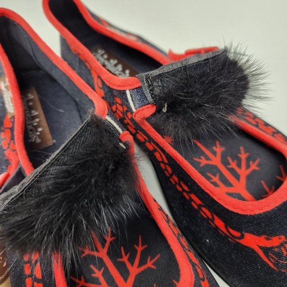 Hot Chocolate Design Chocolaticas VELVET SNAKE Mary Jane Flats Shoes Sz 35 US 5 - Picture 5 of 6